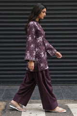 MIDNIGHT BLOSSOM-2PC KHADDAR PRINTED SUIT