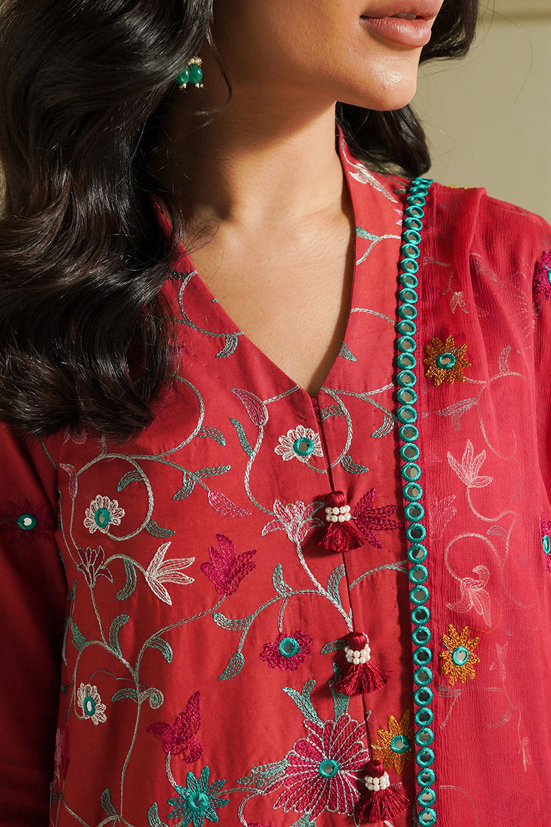 RUBY SKY-3 PIECE EMBROIDERED LAWN SUIT