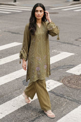 ETHEREAL GEM-2PC LINEN PRINTED SUIT