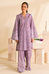 PURPLE FOG-2 PC PRINTED LAWN SUIT