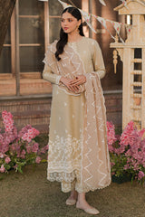 PALE GREEN-3 PIECE EMBROIDERED LAWN SUIT