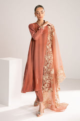 BLUSH HAZE-3PC (SHIRT, TROUSER & DUPATTA)