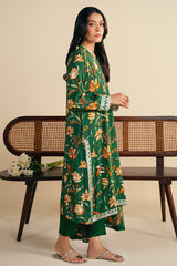 GREEN SPARKLE-2 PC (SHIRT & DUPATTA)