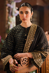 AURIC GILD-3 PIECE EMBROIDERED JACQUARD SUIT