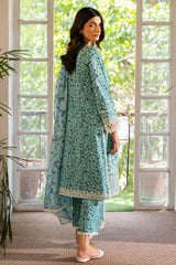 MINTY MEADOW-3 PIECE EMBROIDERED LAWN SUIT