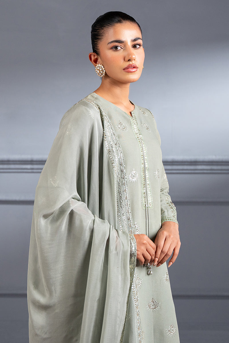 SAGE GREEN- 2 PC (SHIRT & DUPATTA)