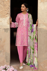 CORAL FLORET-3 PIECE LAWN PRINTED SUIT