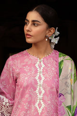 CORAL FLORET-3 PIECE LAWN PRINTED SUIT