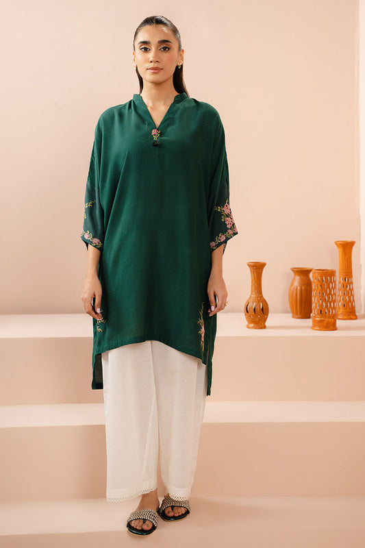 FOREST FERN DYED LINEN SHIRT