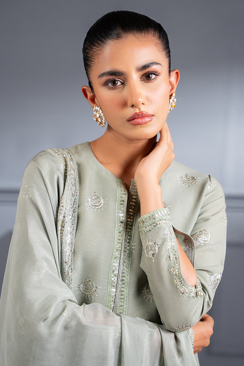 SAGE GREEN- 2 PC (SHIRT & DUPATTA)