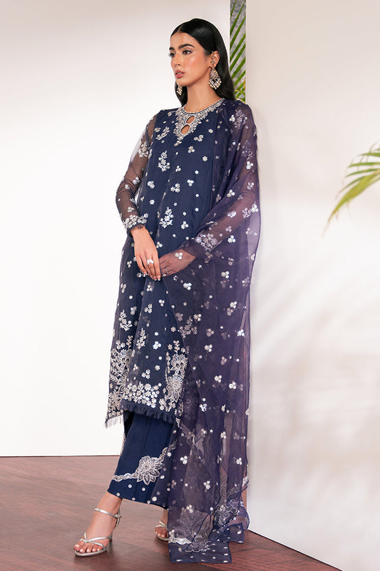 ASTRAL AURA-4 PC EMBROIDERED ORGANZA SUIT