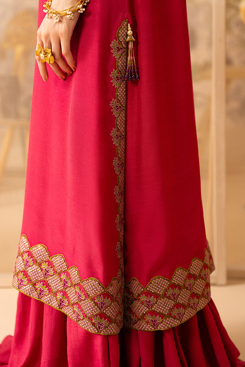 ROSY TWILIGHT-3 PIECE EMBROIDERED SILK SUIT