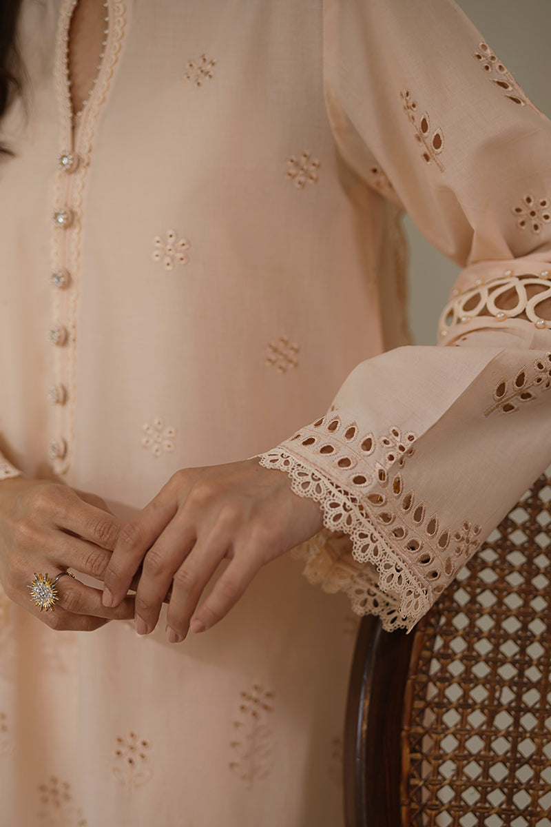 PEARLED IVORY-3 PC CHIKANKARI SUIT