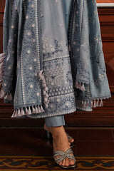 SERENITY BLUE-3PC (SHIRT , TROUSER & DUPATTA)