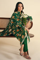 GREEN SPARKLE-2 PC (SHIRT & DUPATTA)