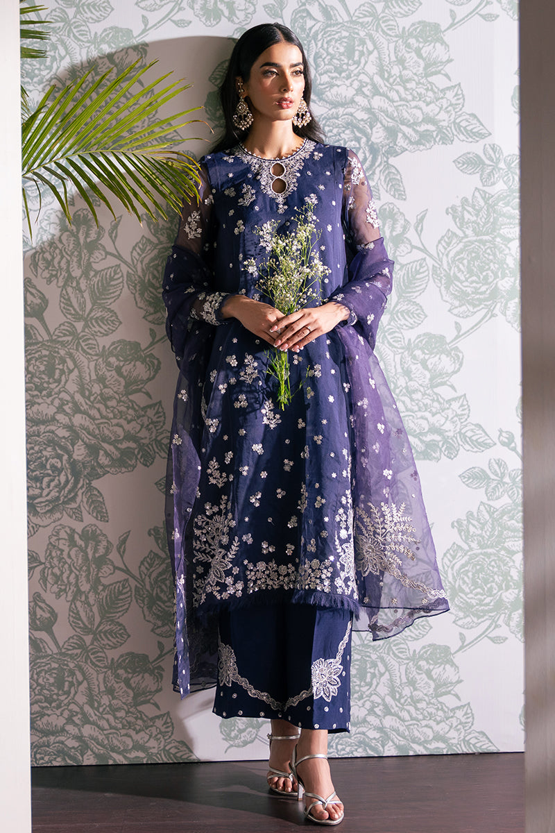 ASTRAL AURA-4 PC EMBROIDERED ORGANZA SUIT