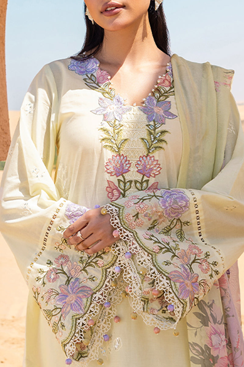 SUBTLE CANARY-3 PIECE EMBROIDERED LAWN SUIT