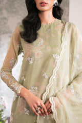 TENDER BREEZE-4 PC EMBROIDERED ORGANZA SUIT