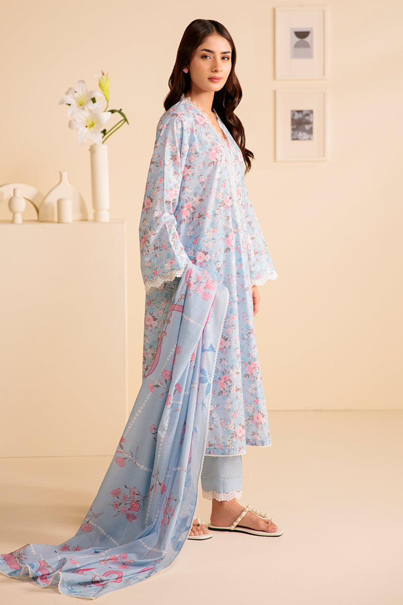 MYSTIQUE BLUE-3 PIECE PRINTED LAWN SUIT