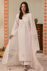 PALE LILAC-3 PC CHIKANKARI SUIT