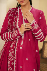 ROSE IMPRESSION-3 PIECE EMBROIDERED CAMBRIC SUIT