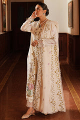 IVORY GARDEN-3PC SATIN EMBROIDERED SUIT