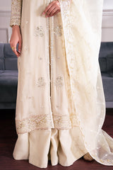 SEA MIST-4 PC EMBROIDERED CHIFFON SUIT