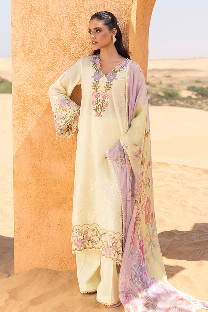 SUBTLE CANARY-3 PIECE EMBROIDERED LAWN SUIT