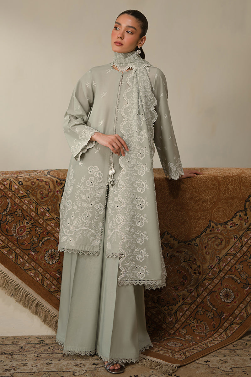 SEA MIST-3 PC CHIKANKARI SUIT