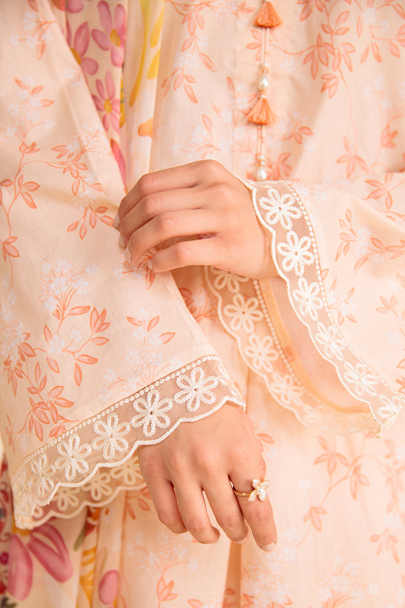 DUSKY ROSE-3 PIECE PRINTED LAWN SUIT