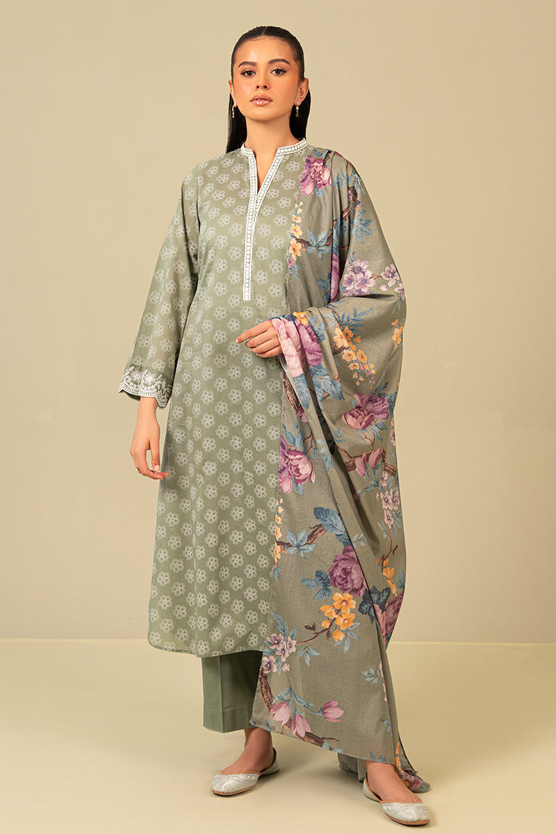 BLOOMING SAGE-3 PIECE PRINTED SUIT