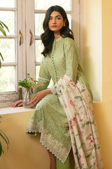 VERDANT GREEN-3 PIECE EMBROIDERED LAWN SUIT