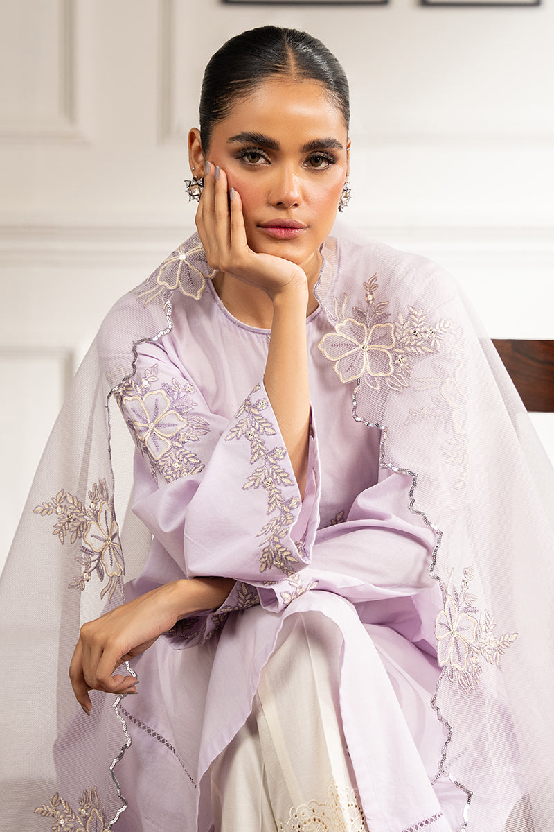 PERIWINKLE FLORET-2 PC (SHIRT & DUPATTA)