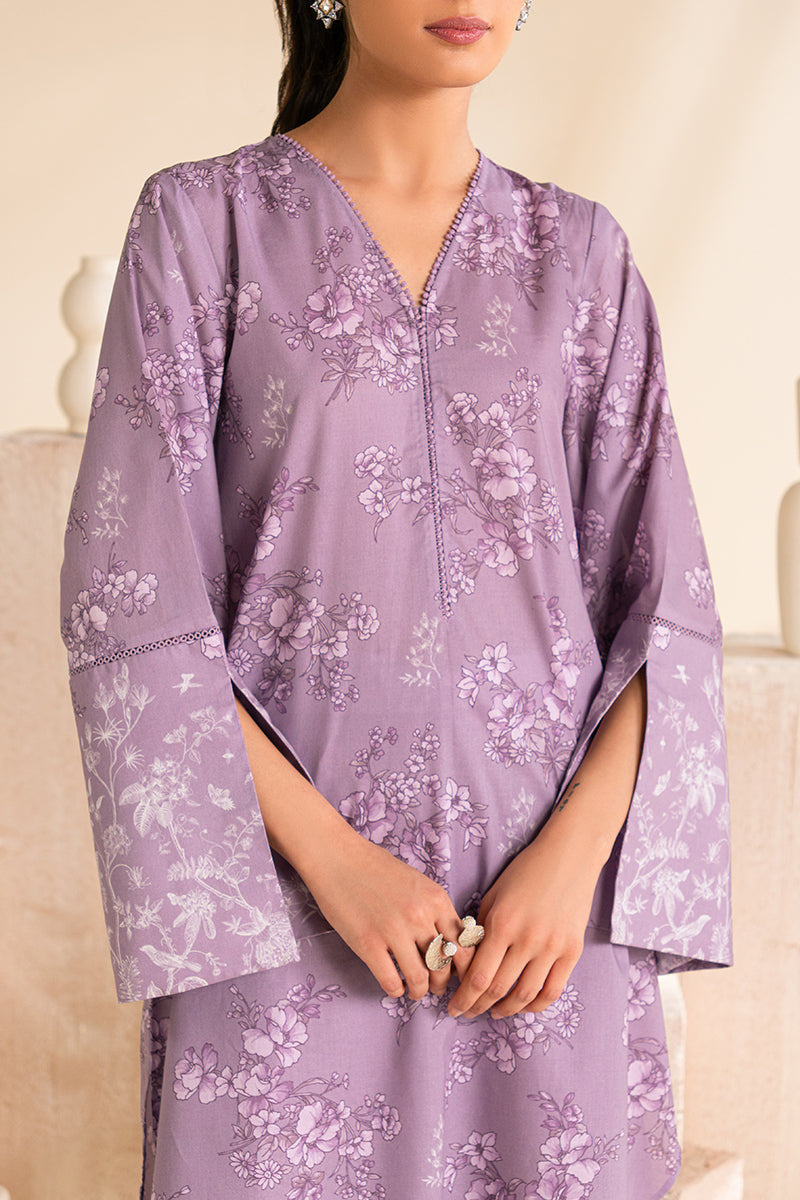 PURPLE FOG-2 PC PRINTED LAWN SUIT