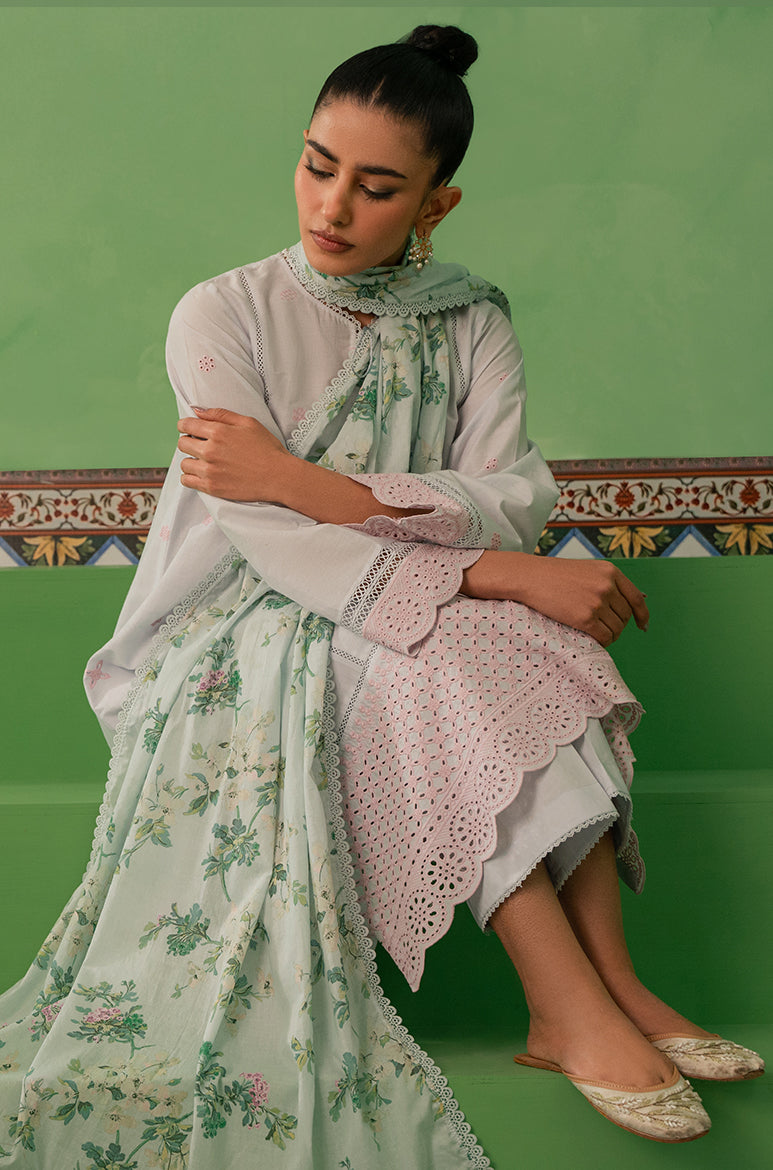 AQUA PEARL-3 PIECE LAWN EMBROIDERED SUIT