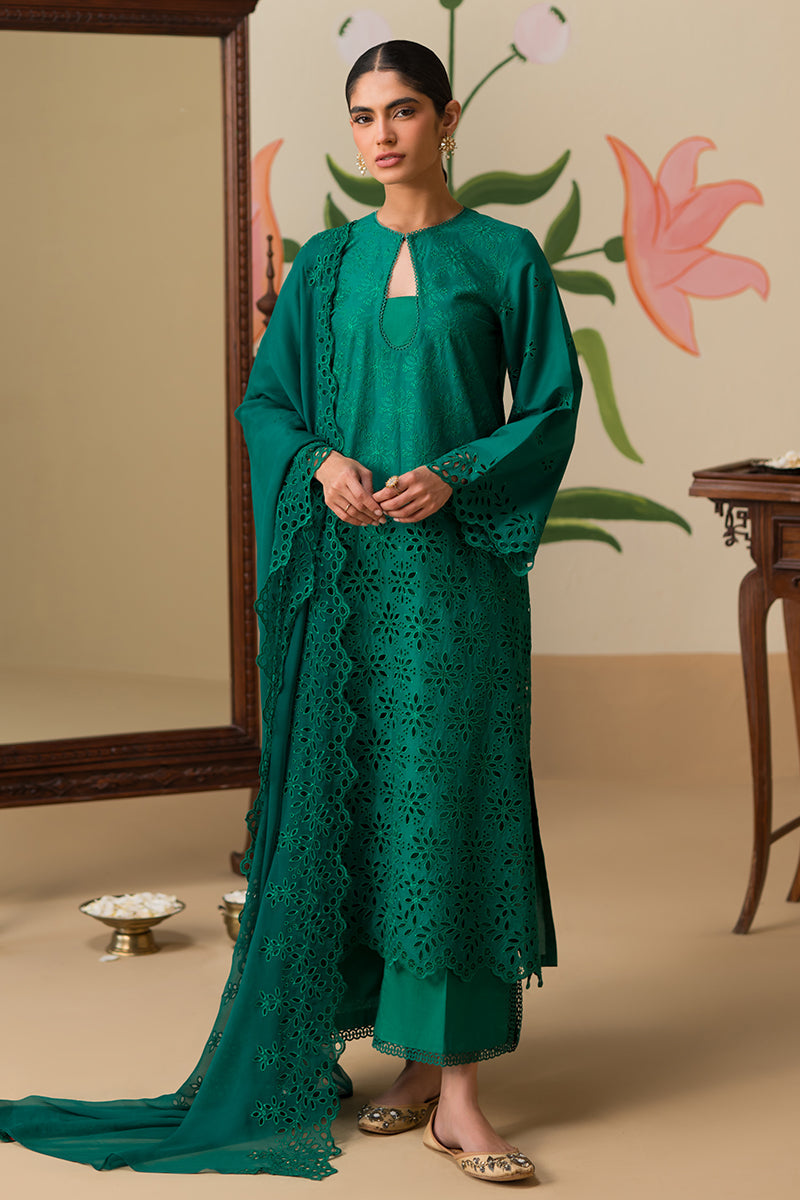 PINE FOREST-3 PIECE CHIKANKARI SUIT