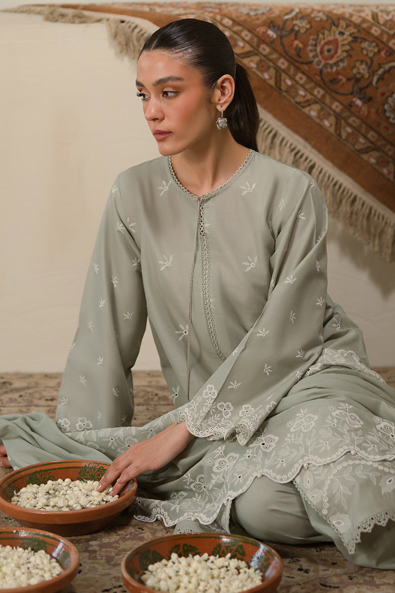 SEA MIST-3 PC CHIKANKARI SUIT