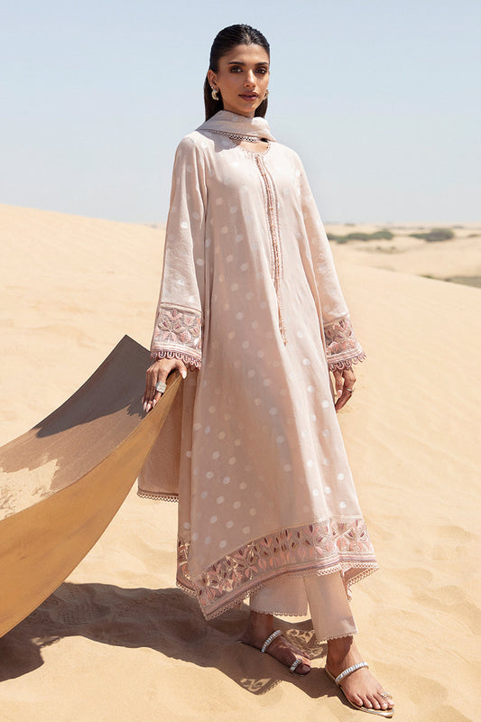 DUSTY ROSE-3 PIECE COTTON JACQUARD SUIT