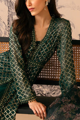 VIRIDIAN HAVEN-4 PIECE EMBROIDERED CHIFFON SUIT