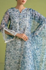 CERAMIC BLUE-2 PC (SHIRT & DUPATTA)