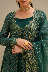 GREEN SPRING-3PC CHIFFON EMBROIDERED PRET