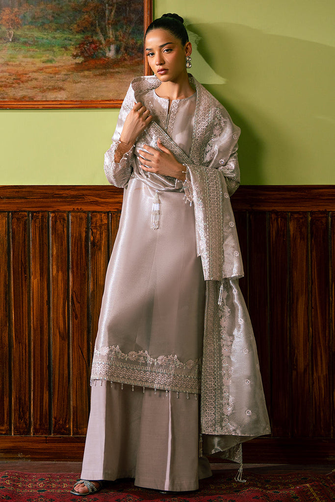 ROSE SHELL-4 PIECE EMBROIDERED ZARI SUIT