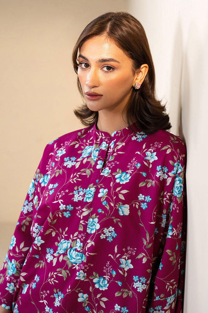 FUCHSIA GRACE-2 PC PRINTED KHADDAR SUIT