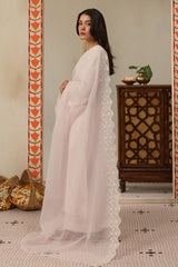 PALE LILAC-3 PC CHIKANKARI SUIT