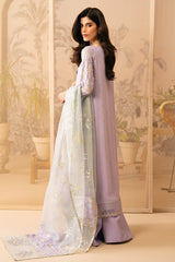 LILAC LUSTER-4 PIECE EMBROIDERED CHIFFON SUIT