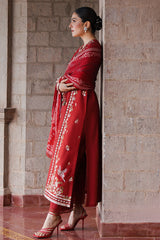 RUBY WHISPER-3PC SATIN EMBROIDERED SUIT