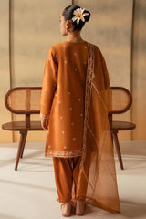 RUSTIC AURA-3 PIECE EMBROIDERED LAWN SUIT