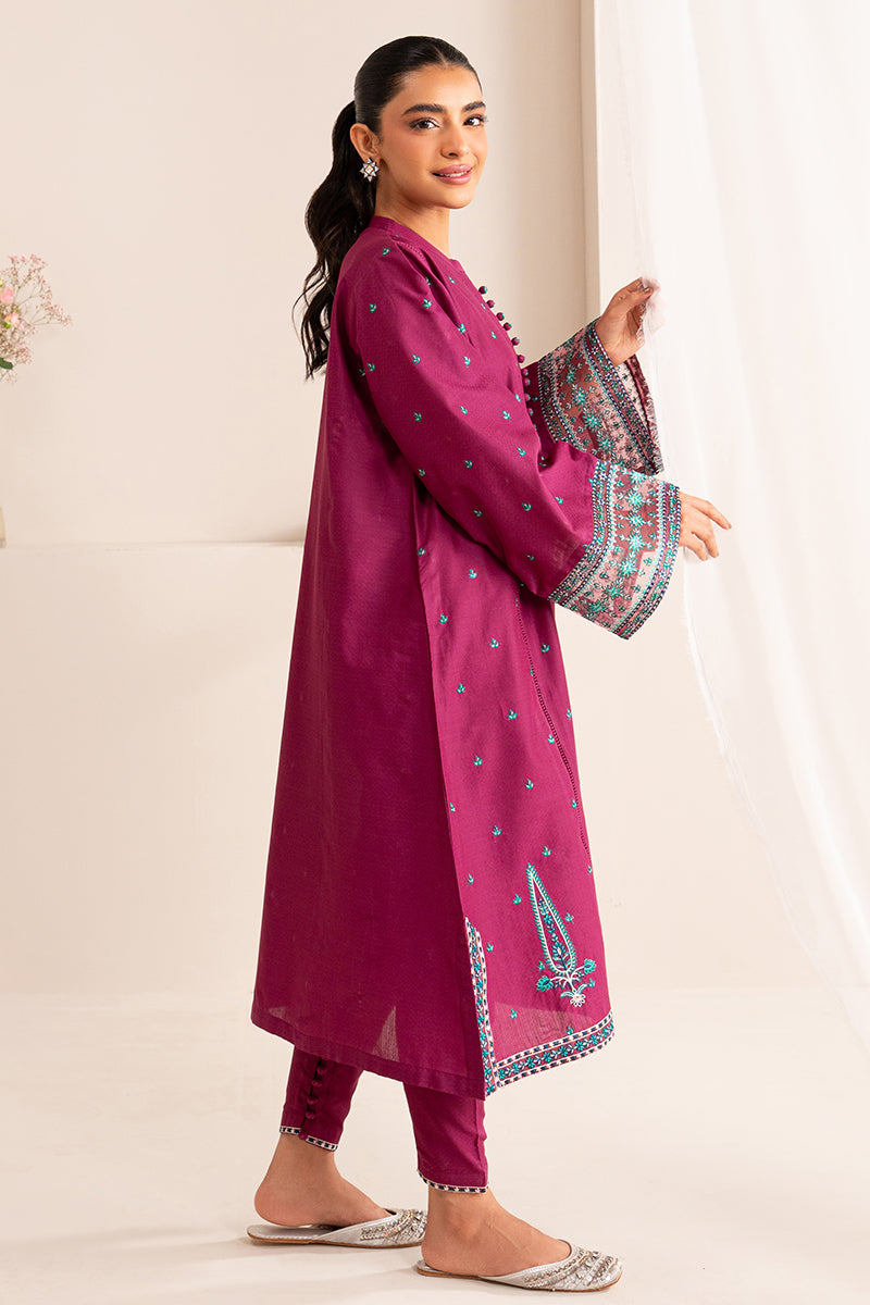 PLUM REGALIA-2 PIECE EMBROIDERED LAWN SUIT