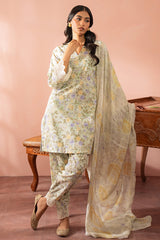 AQUA PLUSH-3 PC (SHIRT, DUPATTA & TROUSER)
