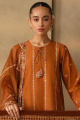RUSTIC AURA-3 PIECE EMBROIDERED LAWN SUIT